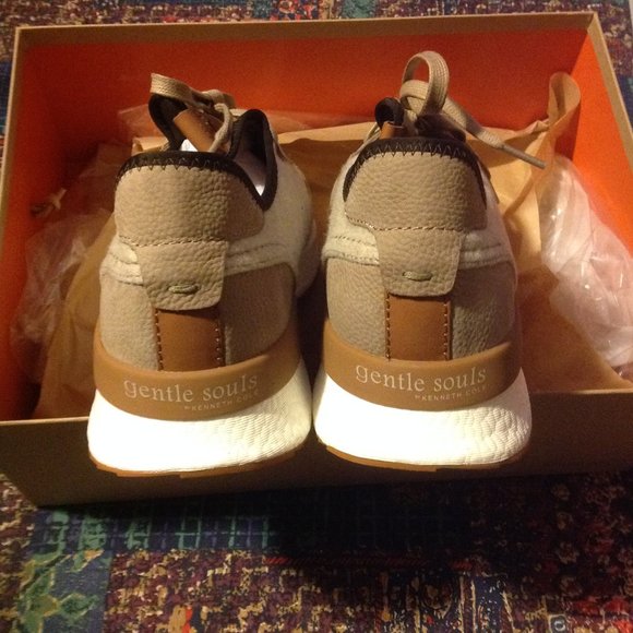 Gentle Souls Men's Laurence Jogger Tan Leather & Wool Sneakers -11.5M-New in Box - Picture 3 of 11